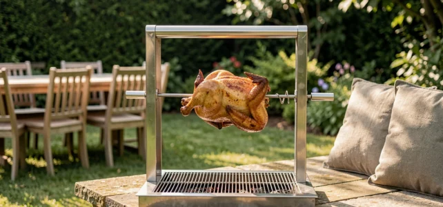 Tourne-broche solaire : la nouvelle tendance pour des barbecues éco-responsables au jardin